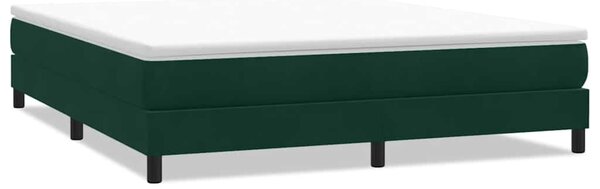 Krevet s oprugama bez madracem tamnozeleni 180x210cm baršunasti - Zelena / 180 x 210 cm