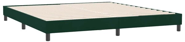 Krevet s oprugama bez madracem tamnozeleni 180x210cm baršunasti - Zelena / 180 x 210 cm