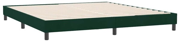 Krevet s oprugama bez madracem tamnozeleni 180x210cm baršunasti - Zelena / 180 x 210 cm