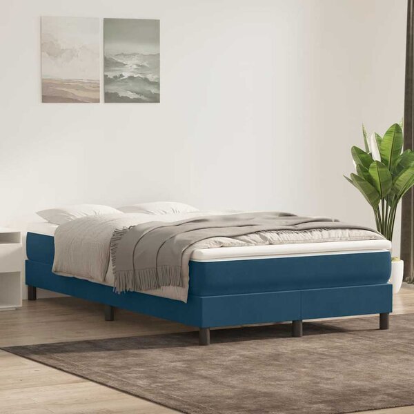 Box Spring krevet bez madraca tamnoplavi 120x210 cm samt - Plava / 120 x 210 cm