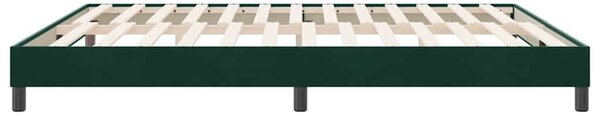 Krevet s oprugama bez madracem tamnozeleni 180x210cm baršunasti - Zelena / 180 x 210 cm