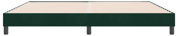 Krevet s oprugama bez madracem tamnozeleni 180x210cm baršunasti - Zelena / 180 x 210 cm