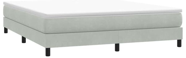 Box Spring krevet bez madraca svijetlo sivi 180x210 cm samt - Siva / 180 x 210 cm