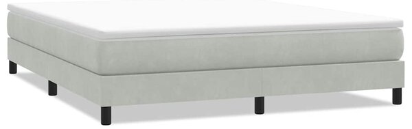 Box Spring krevet bez madraca svijetlo sivi 180x210 cm samt - Siva / 180 x 210 cm