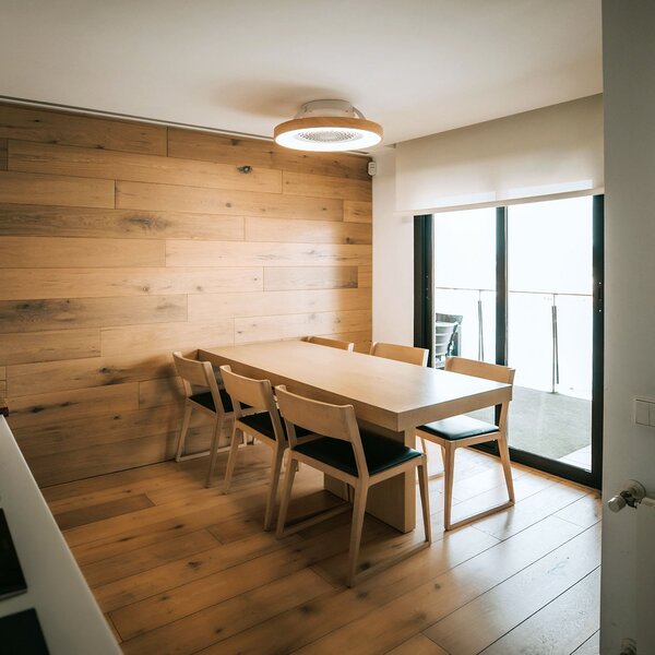 Mantra Iluminación Tibet pametni LED stropni ventilator, s efektom drva, tih, Ø 65 cm, prigušiva, Dnevni boravak/blagovaonica, Metal