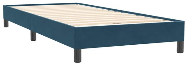 Box Spring krevet s madracem i LED tamnoplavi 80x220 cm baršunasti - Plava / 80 x 220 cm