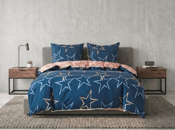 Posteljina od mikroflanela STARMISS tamnoplava Dimenzije posteljine: 70 x 90 cm | 140 x 200 cm