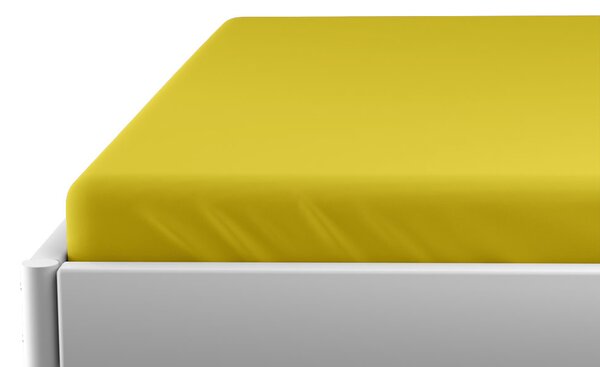 Jersey plahta za dječji krevetić žuta 70 x 140 cm