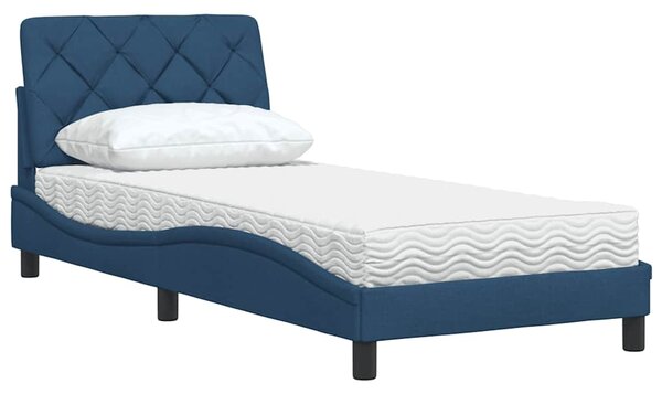 Krevet s madracem plavi 80x200 cm od tkanine - Plava / 80 x 200 cm