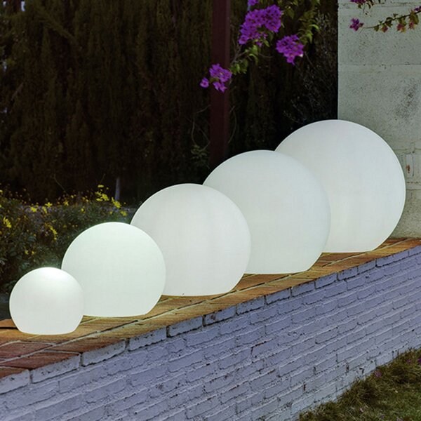 Newgarden Buly LED solarna svjetleća kugla IP65, Ø 30 cm, prigušiva, Bijela, Plastika, Solarna svjetla