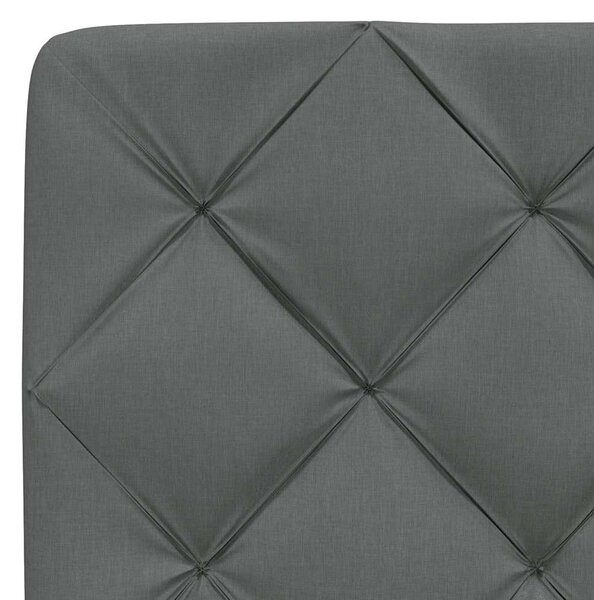 Krevet s madracem tamnosivi 200 x 200 cm od tkanine - Siva / 200 x 200 cm