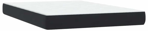 Box Spring krevet s madracem i LED crni 160x210 cm baršunasti - Crna / 160 x 210 cm