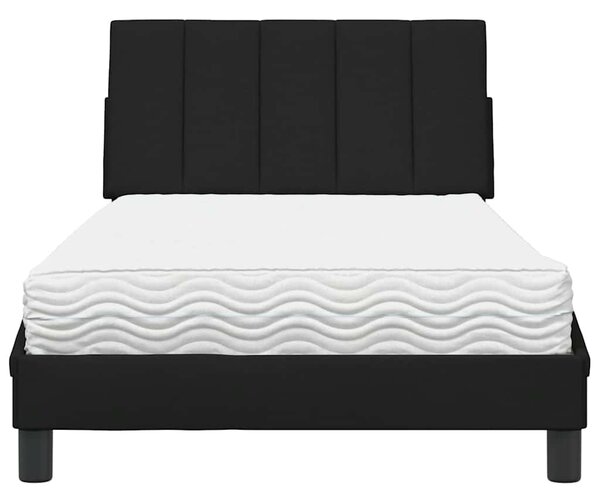 Krevet s madracem Hanko crni 100 x 200 cm od tkanine - Crna / 100 x 200 cm