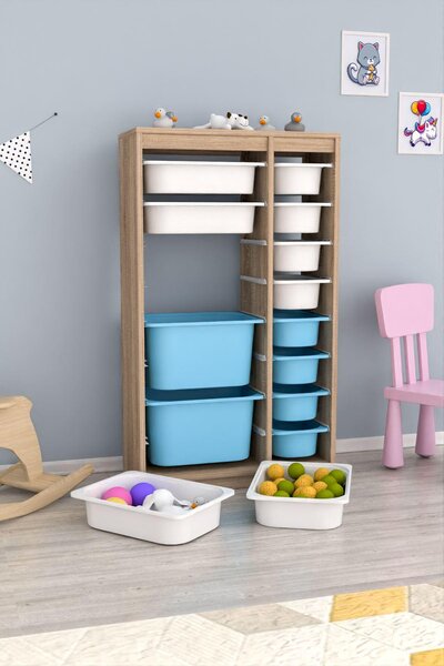 Zondo.hr Organizator za igračke Dremonka 6 (hrast sonoma + bijela + plava). Akcija -32%. 1124288