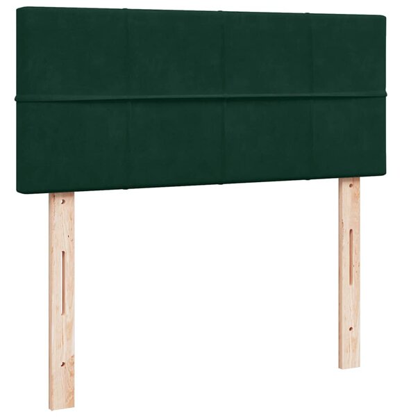 Otomanski krevet s madraca tamnozeleni 120x190 cm baršunasti - Zelena / 120 x 190 cm