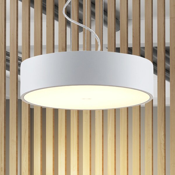 Arcchio LED viseća lampa Noabelle, Ø 40 cm, bijela, metal, prigušiva, Bijela, Kuhinja, Metal