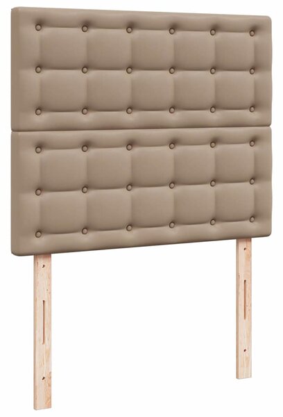 Okvir kreveta s madraca cappuccina 120x190 cm od umjetne kože - Smeđa / 120 x 190