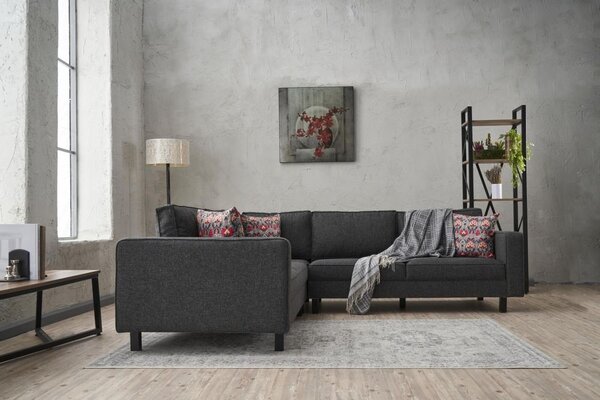 Atelier Del Sofa Kutna garnitura KALE LINEN, antracit, Kale Linen - Anthracite