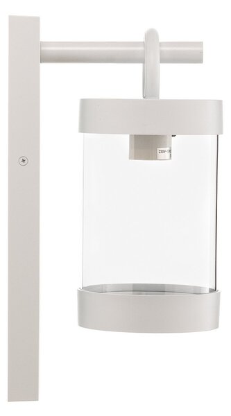 Trio Lighting Vanjska zidna lampa Zambesi, senzor za sumrak, bijela, Bijela, Metal, fenjer