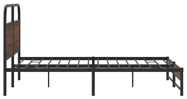 Okvir kreveta bez madraca smeđa boja hrasta 150x200 cm drveni - Smeđa / 150 x 200 cm