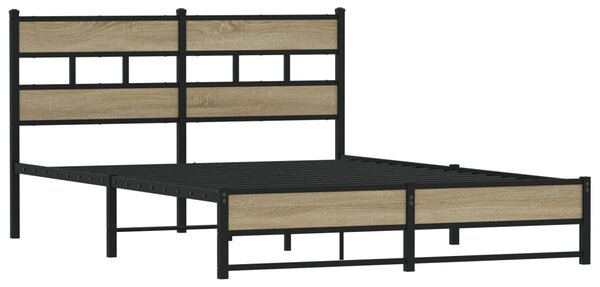 Metalni okvir kreveta bez madraca boja hrasta sonome 135x190 cm - Smeđa / 135 x 190 cm