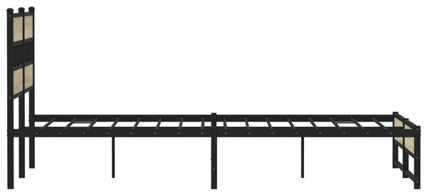 Metalni okvir kreveta bez madraca boja hrasta sonome 135x190 cm - Smeđa / 135 x 190 cm