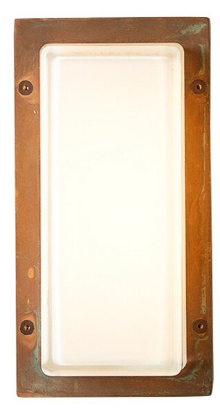 Moretti Luce Ice Cubic 3410 vanjska zidna svjetiljka, starinski mesing, prigušiva, Bronca / stari mesing, Metal