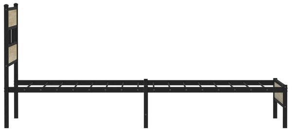 Okvir kreveta bez madraca boja hrasta sonome 80 x 200 cm drveni - Smeđa / 80 x 200 cm