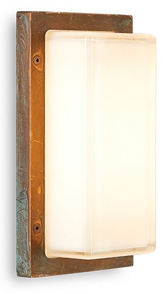 Moretti Luce Ice Cubic 3410 vanjska zidna svjetiljka, starinski mesing, prigušiva, Bronca / stari mesing, Metal