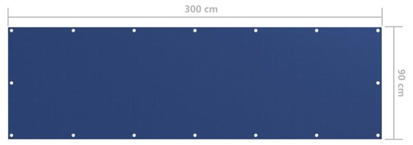 Balkonski zastor plavi 90 x 300 cm od tkanine Oxford - Plava / 90 x 300 cm