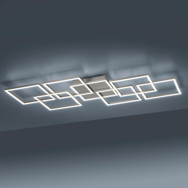 Q-Smart-Home Paul Neuhaus Q-INIGO LED stropna svjetiljka 107 cm, prigušiva, Sivo, Dnevni boravak/blagovaonica, Metal