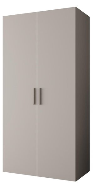 Ormar za garderobu 100 cm Borry 1 (kašmir + srebrna)