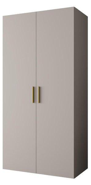 Ormar za garderobu 100 cm Borry 1 (kašmir + zlatna)