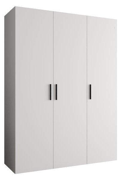 Ormar za garderobu 150 cm Borry 1 (bijela + crna)