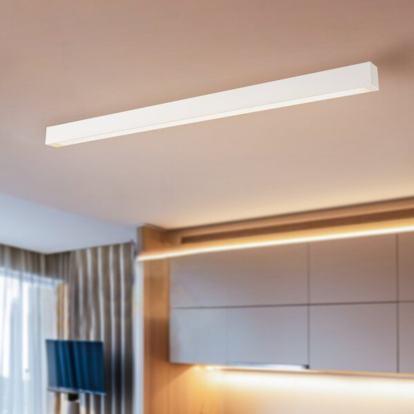 Nowodvorski Lighting Stropna lampa Ravna bijela 122 cm, Bijela, Dnevni boravak/blagovaonica, Metal