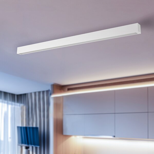 Nowodvorski Lighting Stropna lampa Ravna bijela 122 cm, Bijela, Dnevni boravak/blagovaonica, Metal