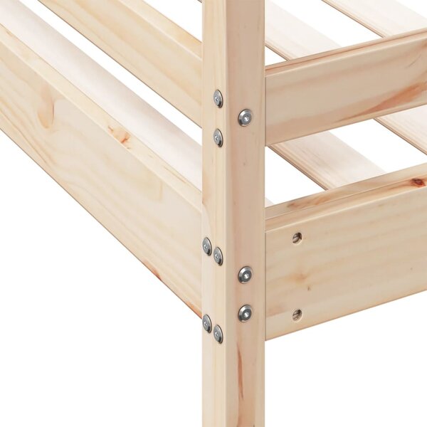 Krevet na kat 80 x 200/140 x 200 cm od masivne borovine - Smeđa / N/A