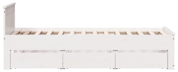 Okvir kreveta bez madraca s uzglavljem 90 x 200 cm od borovine - Smeđa / 90 x 200 cm