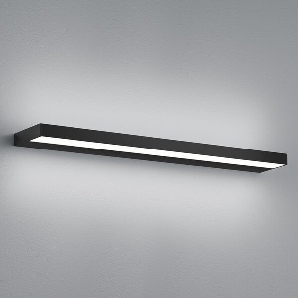 Helestra Slate LED zidna svjetiljka, mat crna 60 cm, Crno, kupaonica, Metal