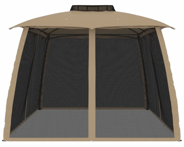 Sjenica s dvostrukim krovom i zidovima 3,93x2,93 m čelična - Tupe / 3.93 x 2.93 m