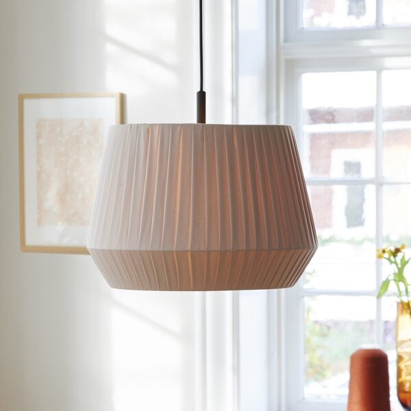Nordlux Viseća lampa Dicte, ručno vezana, Ø 40 cm, jantarna, prigušiva, Bež, Dnevni boravak/blagovaonica, Tkanina / tekstil