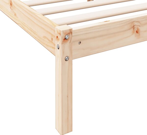 Dugi okvir kreveta bez madraca 80 x 210 cm od borovine - Smeđa / 80 x 210 cm