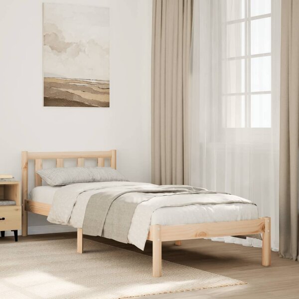 Dugi okvir kreveta bez madraca bijeli 80x220 cm od borovine - Smeđa / 80 x 220 cm