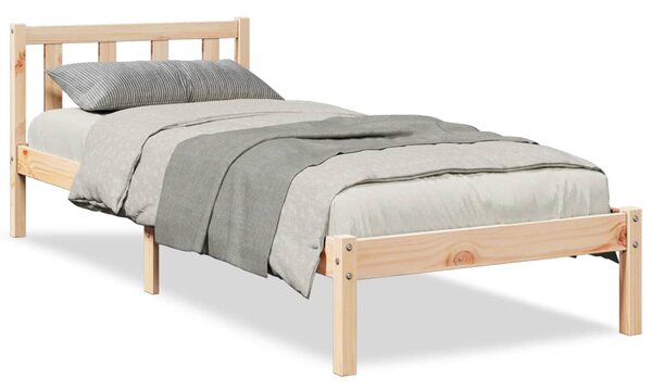 Dugi okvir kreveta bez madraca bijeli 80x220 cm od borovine - Smeđa / 80 x 220 cm