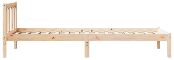 Dugi okvir kreveta bez madraca bijeli 80x220 cm od borovine - Smeđa / 80 x 220 cm