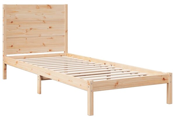 Dugi okvir kreveta bez madraca 100 x 220 cm masivno drvo - Smeđa / 100 x 220 cm