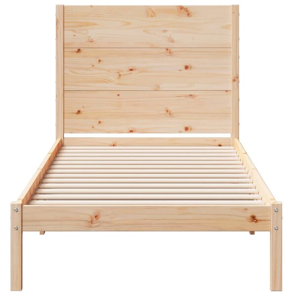 Dugi okvir kreveta bez madraca 100 x 220 cm masivno drvo - Smeđa / 100 x 220 cm