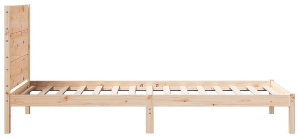 Dugi okvir kreveta bez madraca 100 x 220 cm masivno drvo - Smeđa / 100 x 220 cm