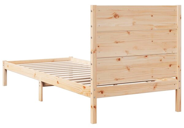 Dugi okvir kreveta bez madraca 100 x 220 cm masivno drvo - Smeđa / 100 x 220 cm