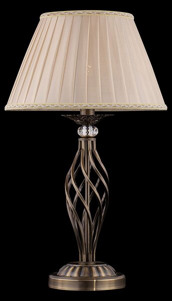 Maytoni Grace stolna lampa 1 žarulja mesing/bež, Zlato / mjed, Dnevni boravak/blagovaonica, Metal